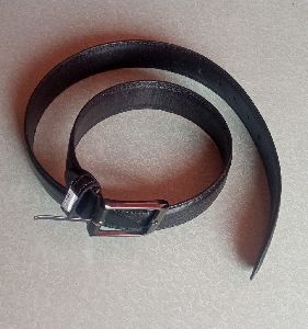 Black Leather Profile Belt