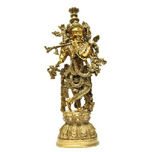 Brass Krishna Statue