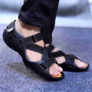 black sandals