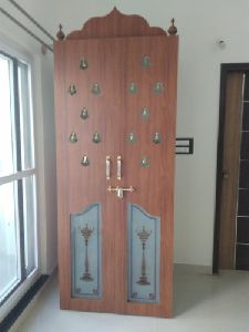 Wood Pooja Cupboard