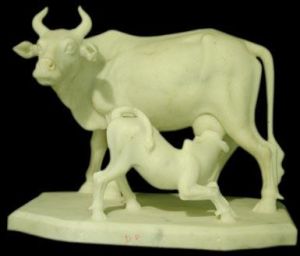 Marble Cow Statue