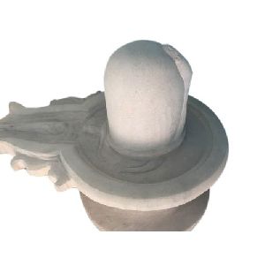 White Marble Shivling Statue
