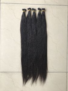 Black I-Tip Human Hair Extension