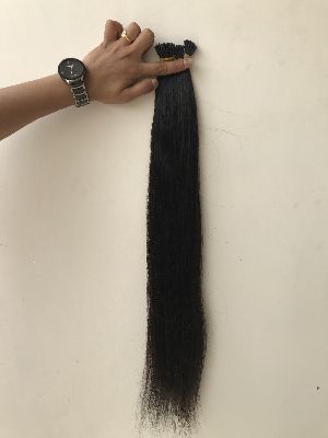 Black I-Tip Human Hair Extension