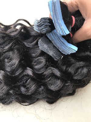 Natural Curly Tape Human Hair Extension