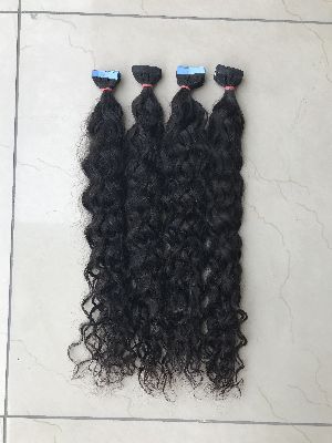 Natural Curly Tape Human Hair Extension