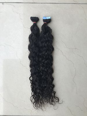 Natural Curly Tape Human Hair Extension