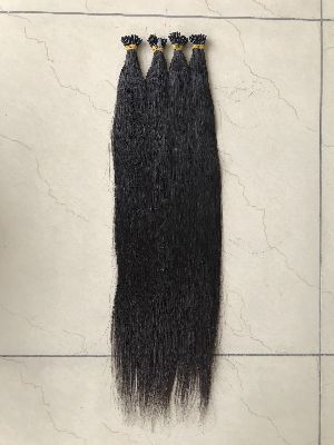 Black I-Tip Human Hair Extension
