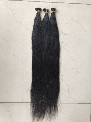 Black I-Tip Human Hair Extension