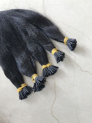 Black I-Tip Human Hair Extension