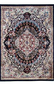 Silk Persian Designer Turkish Carpets, Navy Blue