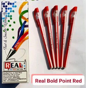 Real Bold Point Red Disposable Pen