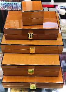 Wooden Jewellery Box Set
