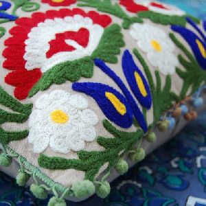 Embroidered Cotton Cushion