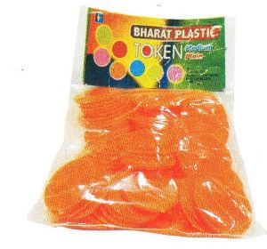 Orange Plastic Plain Tokens