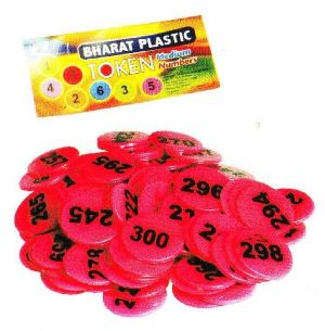 Red Plastic Printed Tokens