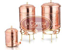 Copper Matka with Stand and Tap