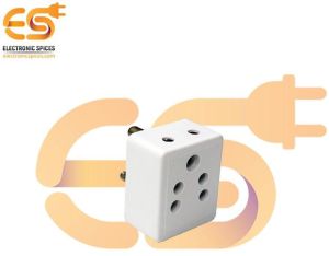 3 pin Multi plug travel adapter 6A Three pin AC socket