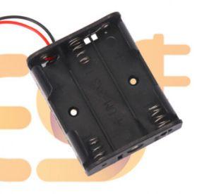 AA 3 cell battery holder hard plastic case with wire 1 (1.5V x 3 cells = 4.5Volt)