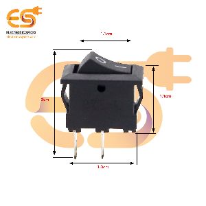 KCD11-101 3A 250V AC black color 2 pins SPST mini plastic rocker switches