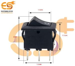 KCD11-101 3A 250V AC black color 3 pin SPDT mini plastic rocker switch