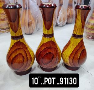 10 Inch Wooden Flower Pot