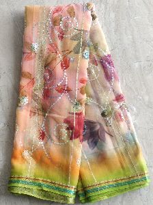 Printed Synthetic Saree