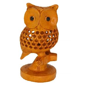 Carved Wooden Owl