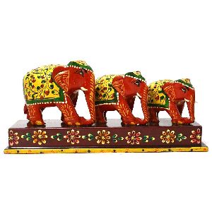 Wooden Elephant Set