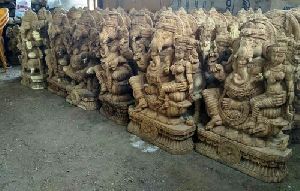 Lord Ganesha Wooden Statues