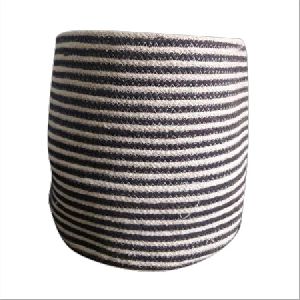 Striped Cotton Basket