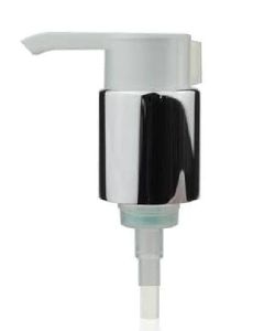 24mm long noozle beak pump with silver sleeve /24mm on off lotion pump with silver sleeve