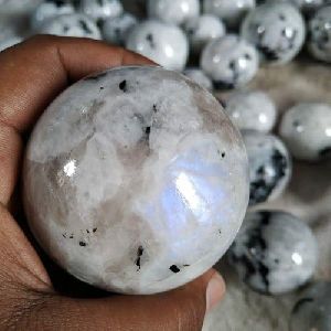 White Rainbow Moonstone Sphere Ball