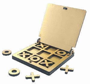 Wooden Tic Tac Toe Portable Game