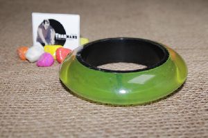 Glossy Green Resin Bangle Green Epoxy Bangle Bright Chartreuse Green Resin Bangle Bracelet Jewelry From Tradnary