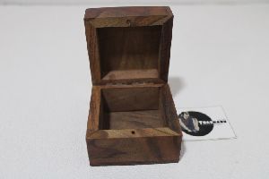 Small Square Dark Wooden Box From Wooden Jewelry Box Tradnary