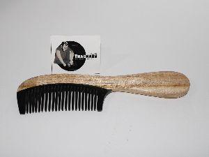 Premium Neem Wood & Horn Joined Comb With Handle Latest Design Modern Neem Wood Comb From Tradnary