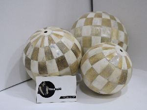 Bone & Bamboo Inlay Decorative Ball From Tranary