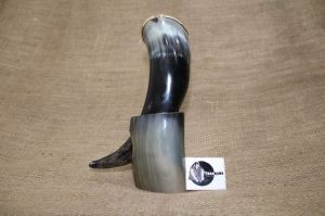 Viking Drinking Horn With Stand Brass Molded Viking Drinking Horn From Tradnary