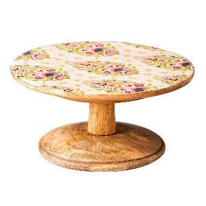 Custom Printed Wooden Cake Stand Enable Coated Cake Stand From Tradnary Exim Pvt Ltd