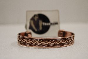light weight designer magnetic copper cuff bracelet