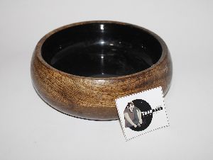 Wooden Bowl Dog Food Bowl Enamel Coated Wooden Bowl From Tradnary