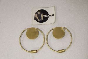 Gold Round Shape Earring Handmade Earring Imitation From Tradnary