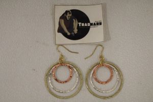 Colorful 3 Circle Earrings Modern Rings Shape Earring from Tradnary