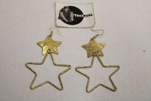 Star Shape Partyware Earring Gold Color Casual Wearing Earring Modern Earrings From Tradnary