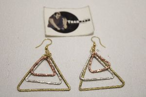 Triple Triangle Shape Earring Latest Partyware Modern Handmade Earring From Tradnary