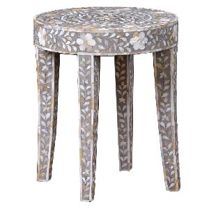 Handmade Mother Of Pearl Inlay Table MOP Inlay Stool Inlay Furniture From Tradnary