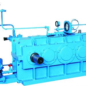 Two Output Helical Gearbox with Oil Cooling System