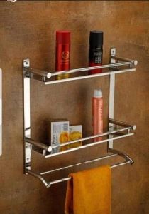 Stainless Steel Rectangle Bathroom Shelf