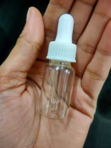 5 ml Transparent Vial glass + Dropper